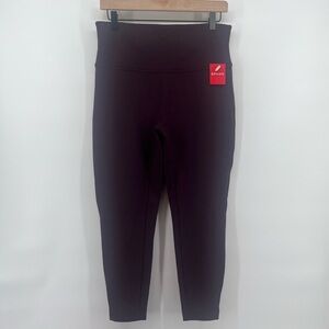 NWT Spanx Ankle Length Ponte Pants Burgandy Women's Size Large Petite